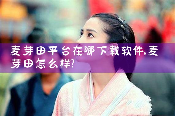 麦芽田平台在哪下载软件